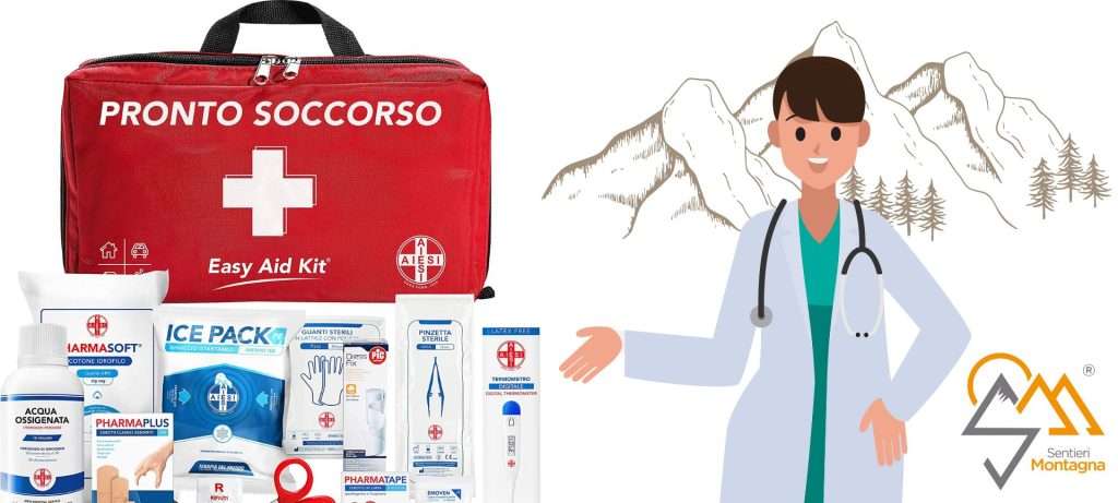 kit pronto soccorso in montagna